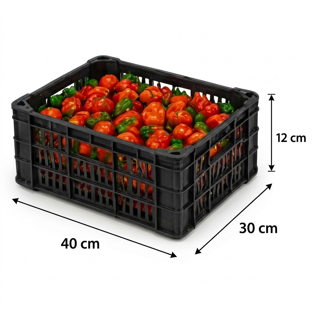 Caja de habaneros con medidas 40 por 30 por 12 cm